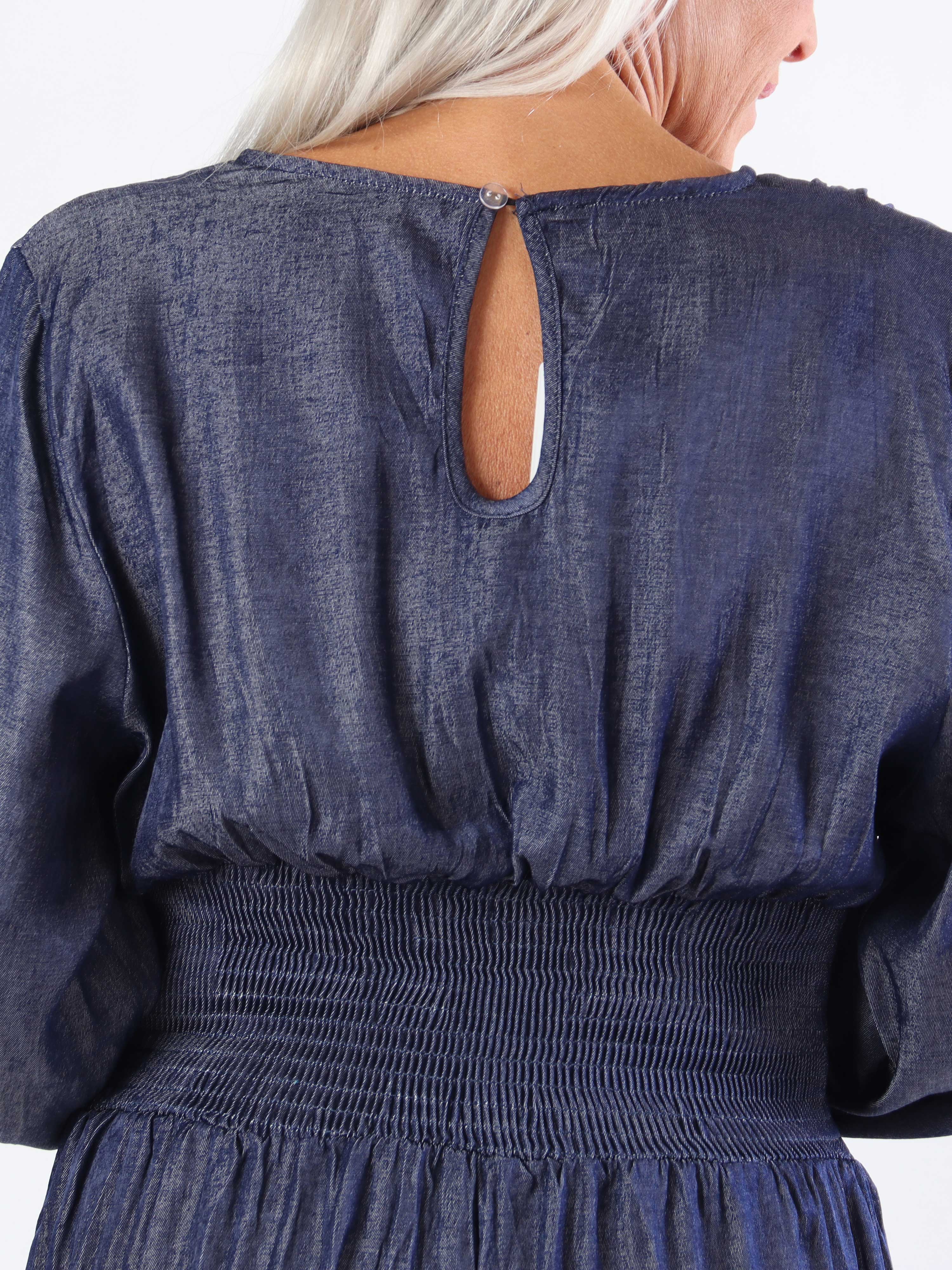 Pams Denim Jumpsuit L/S - Plus size denim jumpsuit